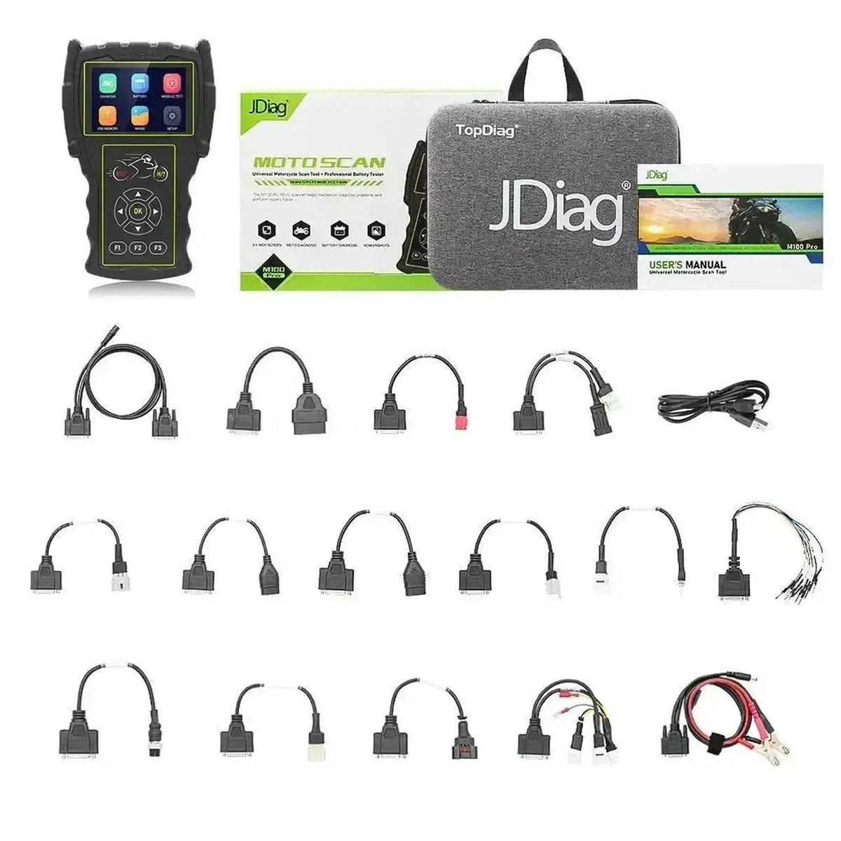 JDiag M100 Pro Full Motorcykel Diagnostikeringsværktøj