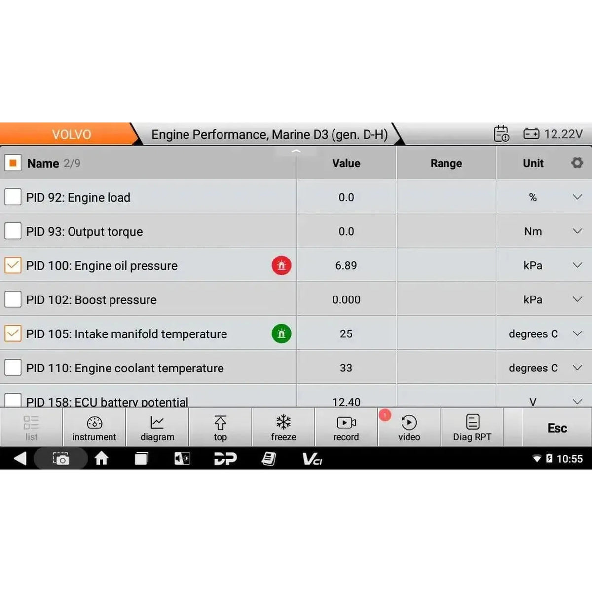 OBDSTAR IScan Pro Volvo (Marine) | Diagnoseinstrument | Motorbåd