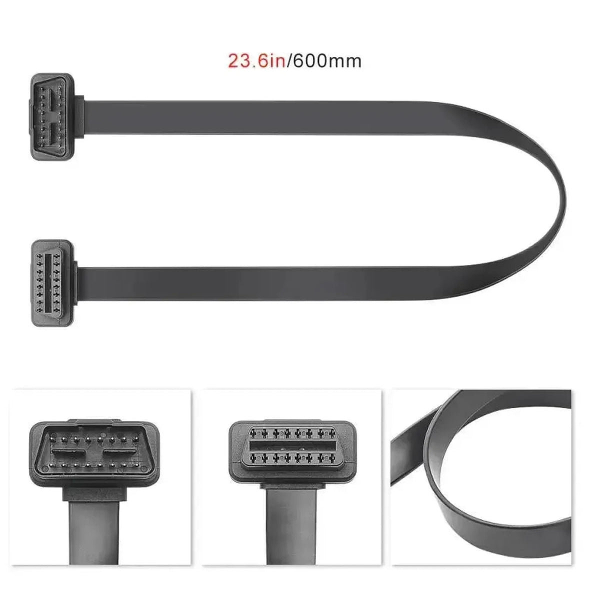 16-polet OBD2 flade forlængerkabel (60 cm) | Interface