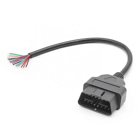 16-bents OBD2-stik (han) med 16 åbne endekabler (30 cm) | Tilbehør