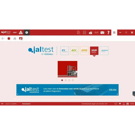 Jaltest MHE (Material Handling Equipment) diagnosticeringsenhed