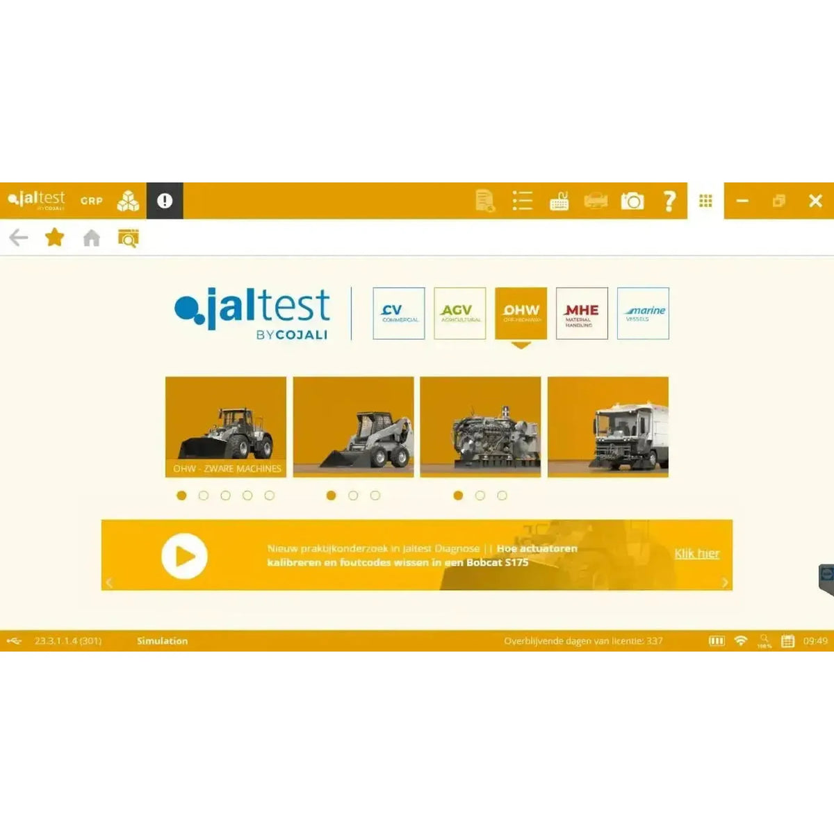 Jaltest veegmaskine-diagnostisk udstyr