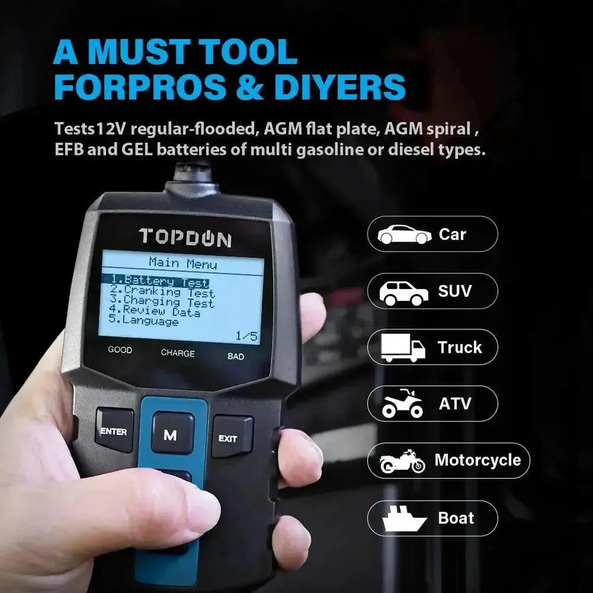 Topdon BT100 | Batteritester