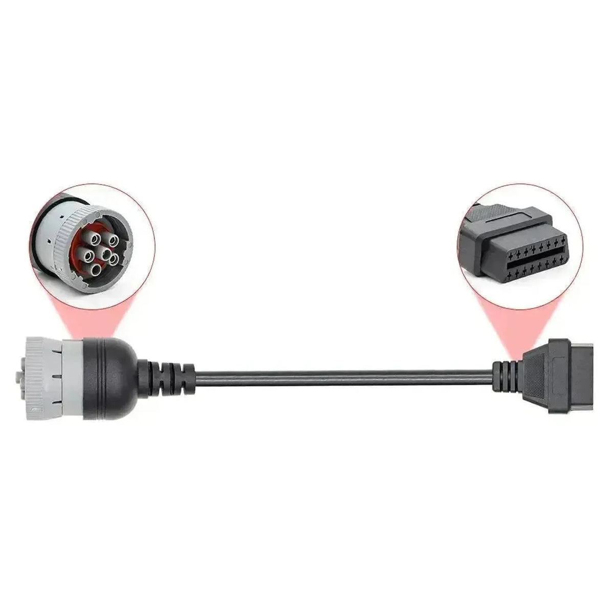 Universelle 6-polet J1708 - 16-polet OBD2 adapterkabel | Erhvervs- og arbejdskøretøjer