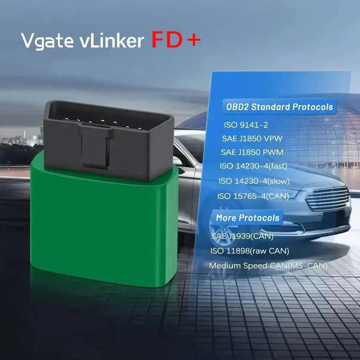 Vgate vLinker FD+ | ELM327-Grænseflade (Bluetooth 4.0)